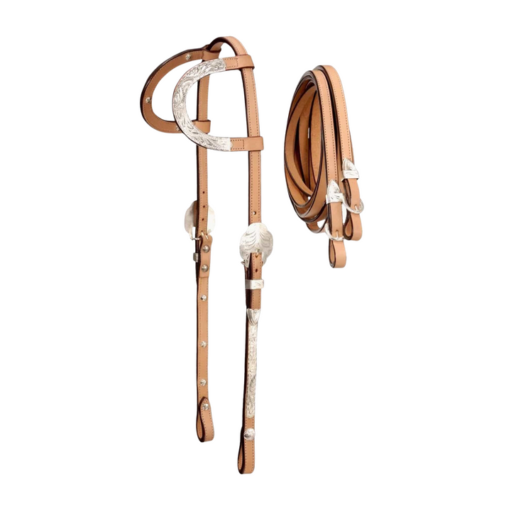 Royal King Double Ear Show Headstall with Reins