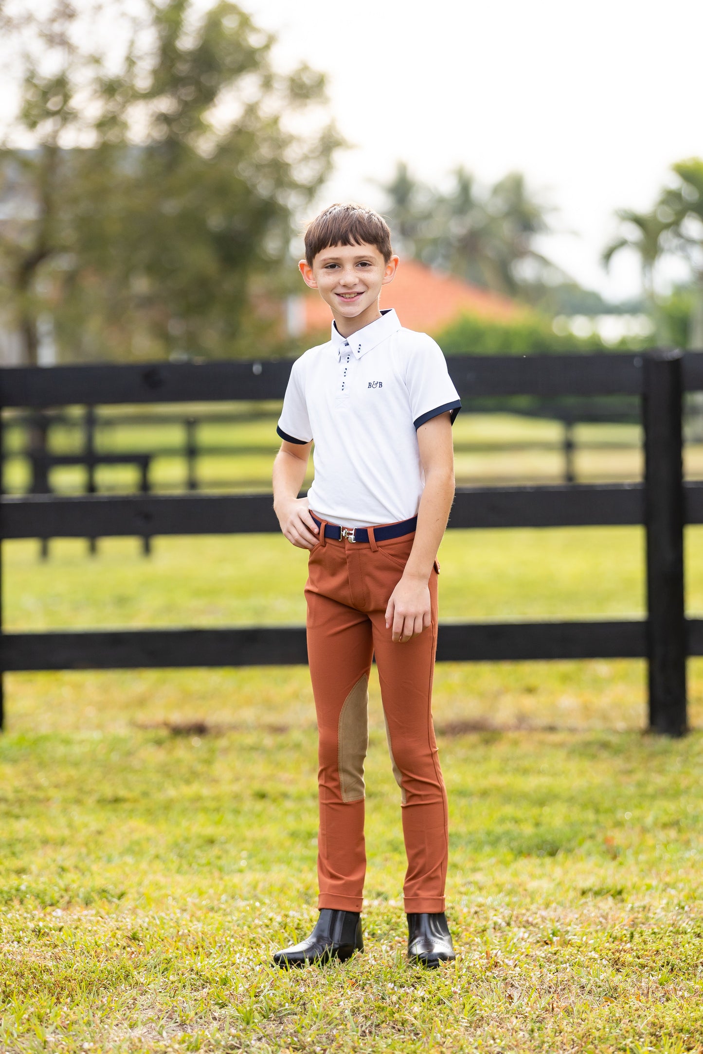 Belle and Bow Boys Rust Jodphurs