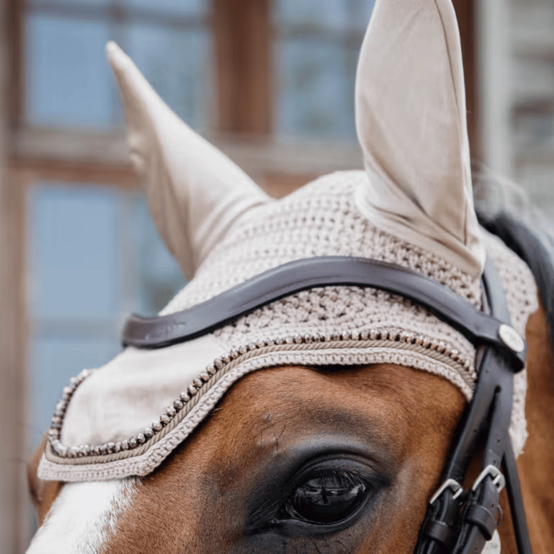 Kentucky Horsewear Wellington Velvet & Pearl Ear Bonnet