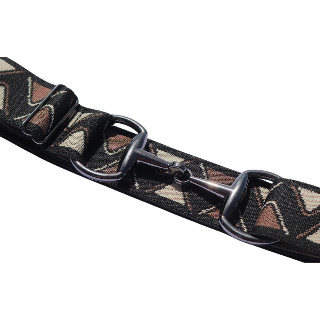 Divine Equestrian Snaffle Comfort Fit Belt - Black, Brown, Cream Wave