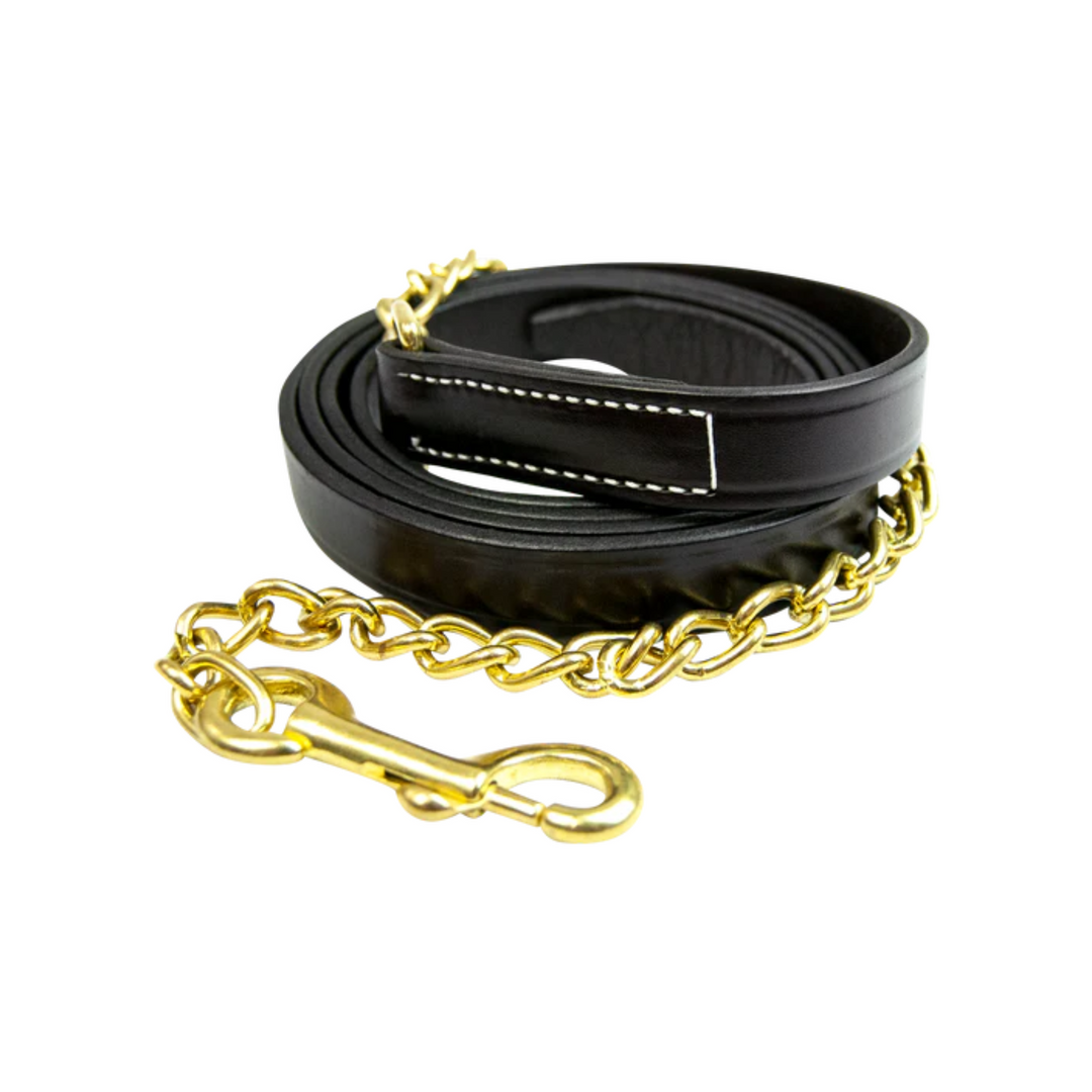 Walsh Leather Lead with 24-Inch Chain