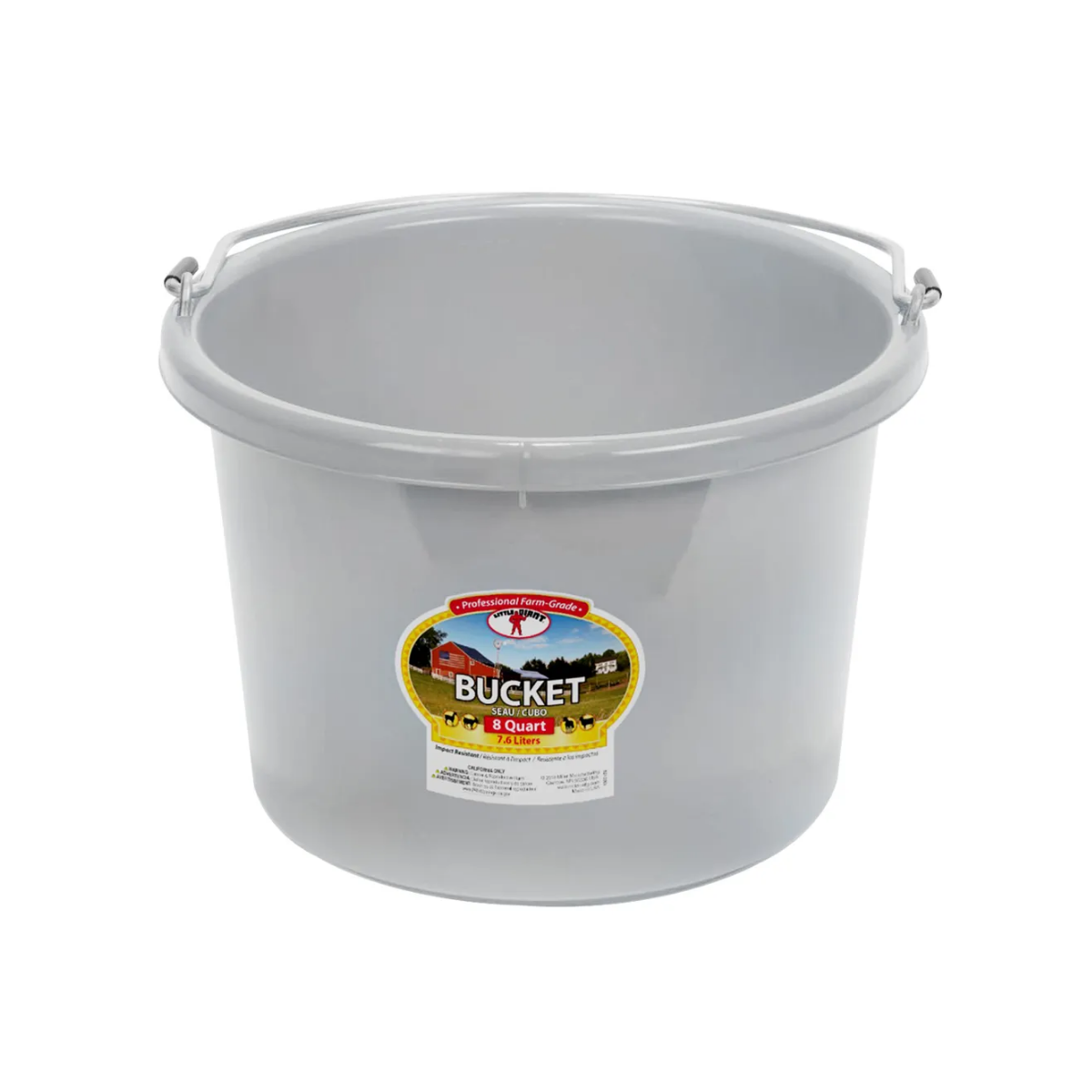 DuraFlex 8 Quart Plastic Round Bucket