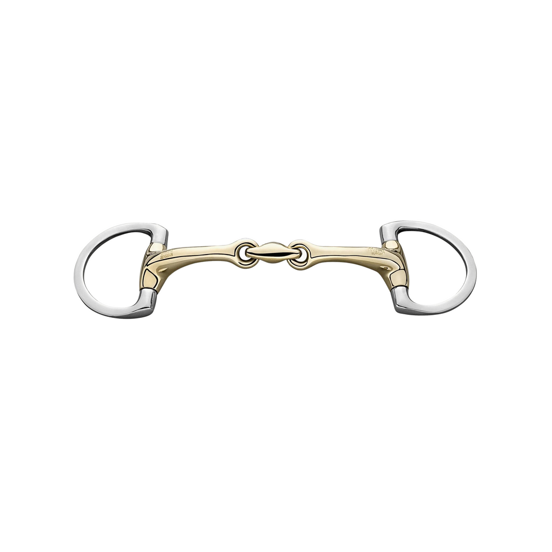 Herm Sprenger Dynamic RS Eggbutt Bradoon with D-Shaped Rings 14 mm Double-Jointed