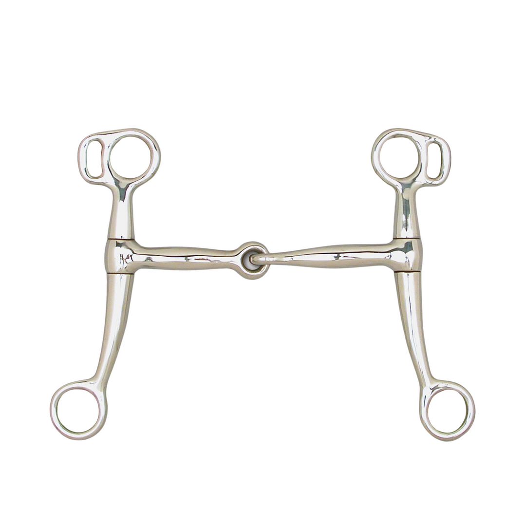 Toklat Stainless Steel Tom Thumb Shank with Curb Ring and Snaffle Mouthpiece
