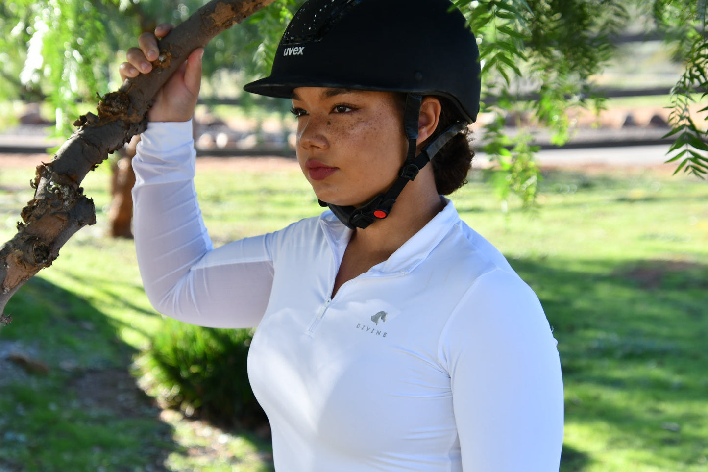 Divine Equestrian Sweet Lady Sun Shirt - White