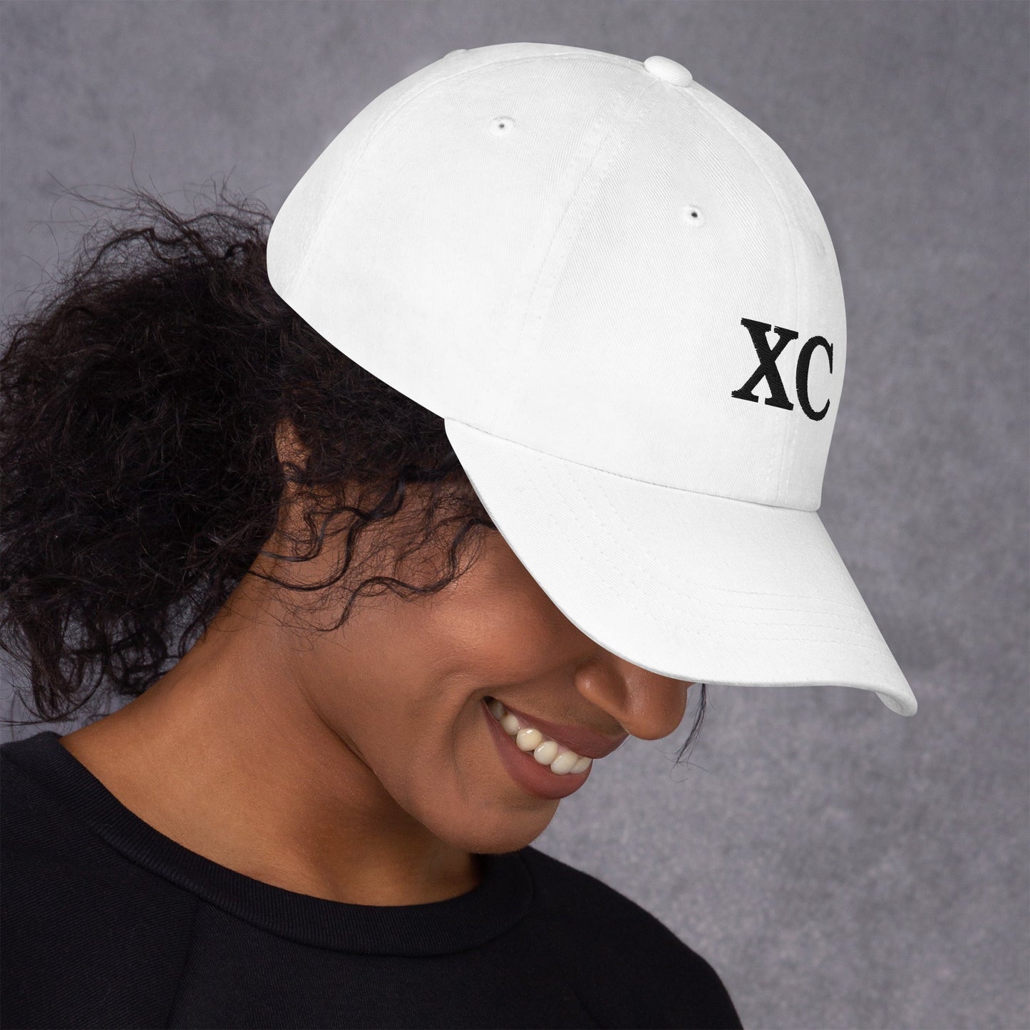 Unsustainable Apparel Dad Hat - XC - Cross Country - White