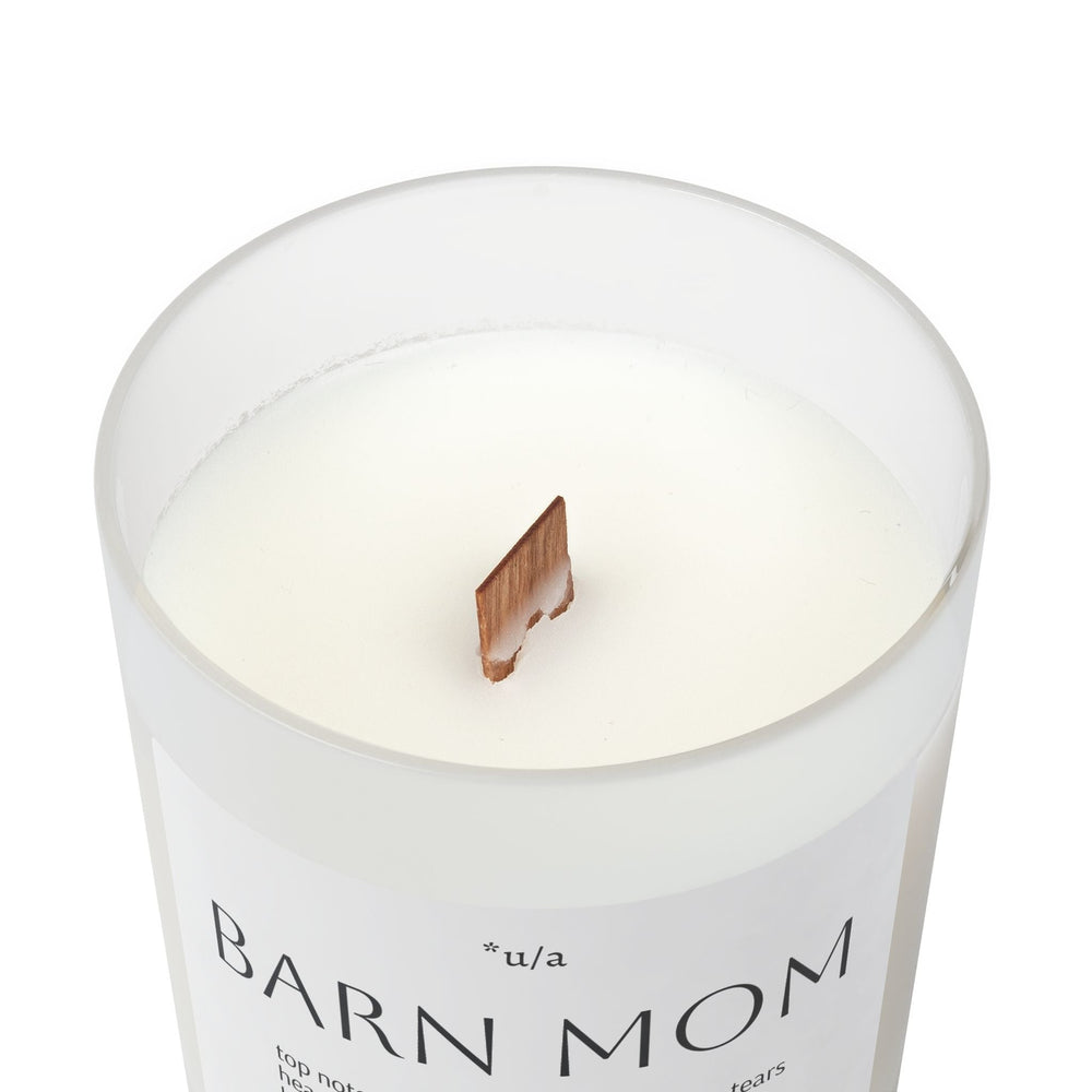 Unsustainable Apparel Frosted Glass Candle, 11oz - Barn Mom