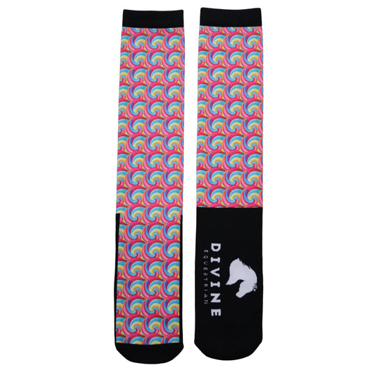 Divine Equestrian Comfort Fit Socks - Lollipops