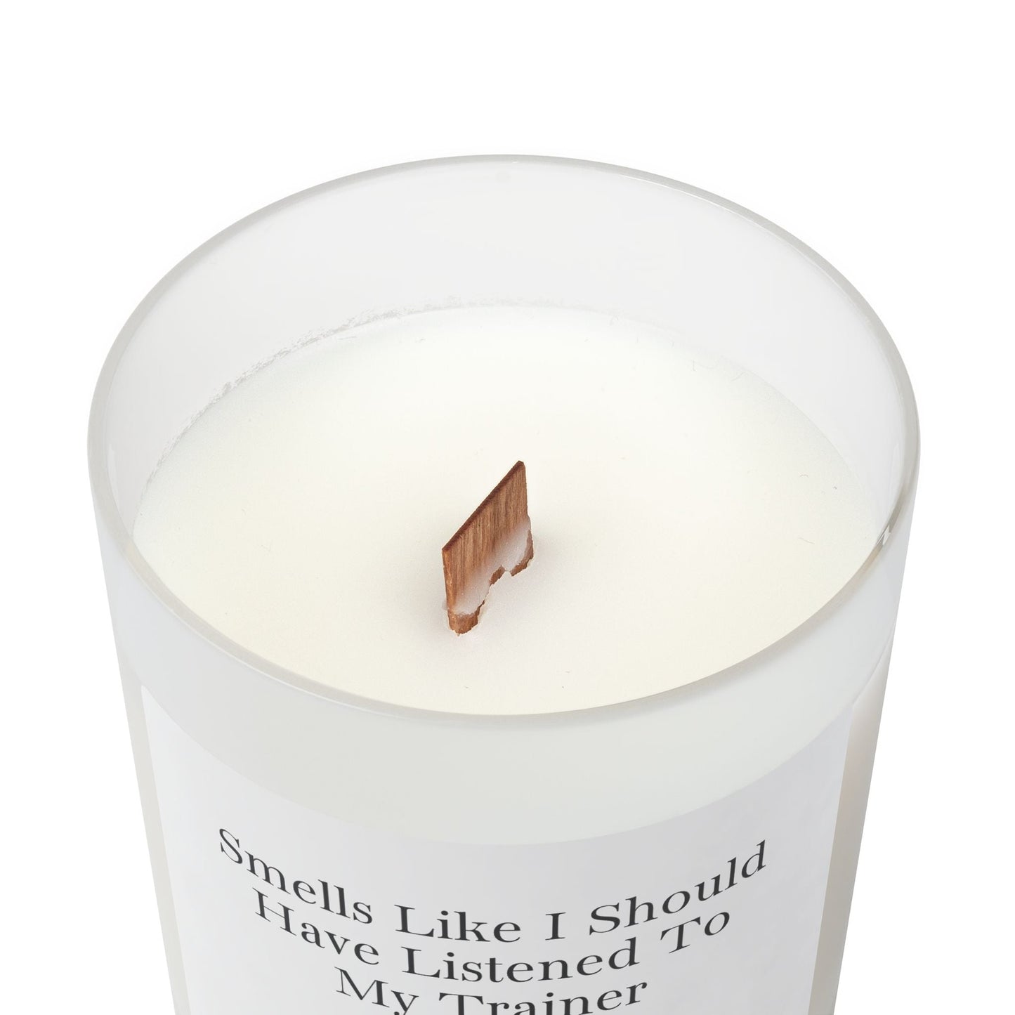 Unsustainable Apparel Frosted Glass Candle - Listened To Trainer