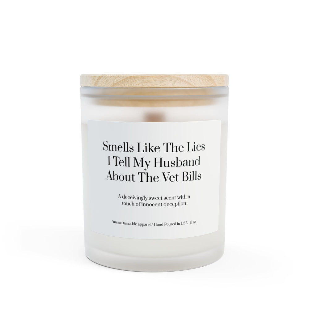 Unsustainable Apparel Frosted Glass Candle, 11oz - Lies I Tell My Husband