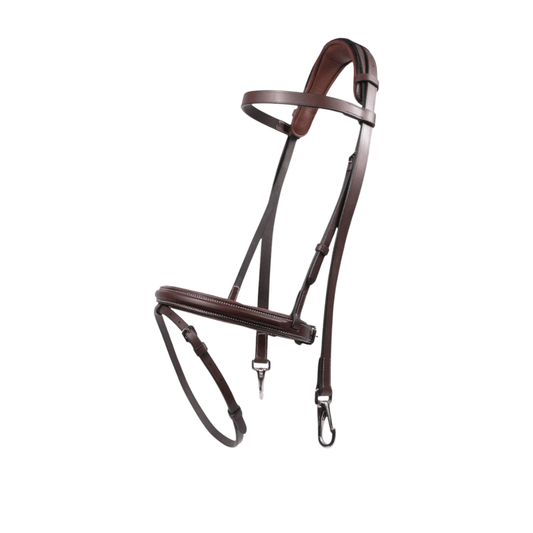 AJR Sport Training Bridle with Pad and Rubber Reins with Clips