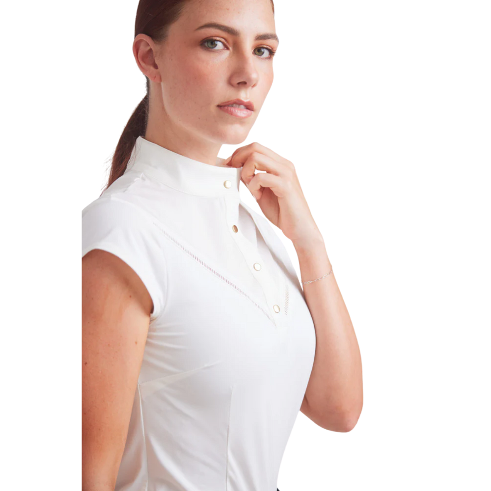 Solid Citizen Coco Cap-sleeve Equestrian Show Shirt