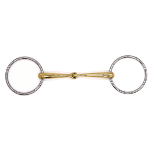 AJR Sport Single Jointed Golden Ease Loose Ring Bit