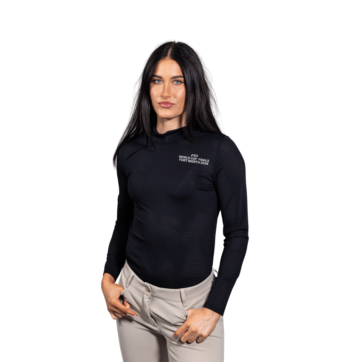 Equisite Alesia Long Sleeve Mockneck Officially Licensed FEI™ World Cup™ Finals Fort Worth 2026 Merchandise