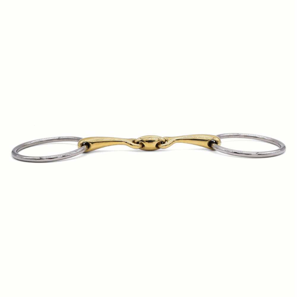 AJR Sport Double Jointed Golden Ease Loose Ring Bit