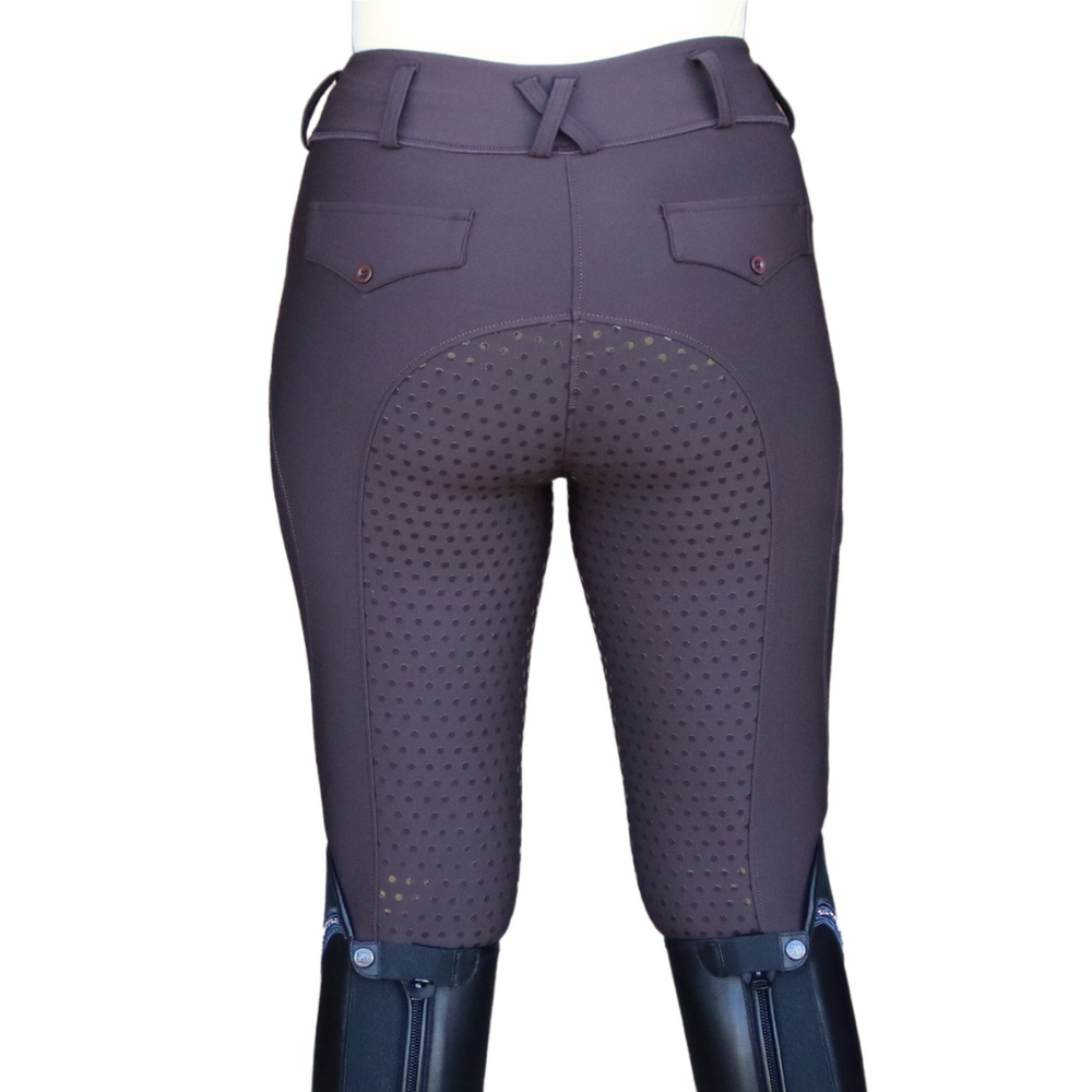 Divine Equestrian Comfort Grip Leggings - Chocolate