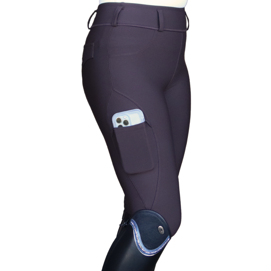 Divine Equestrian Comfort Grip Leggings - Chocolate