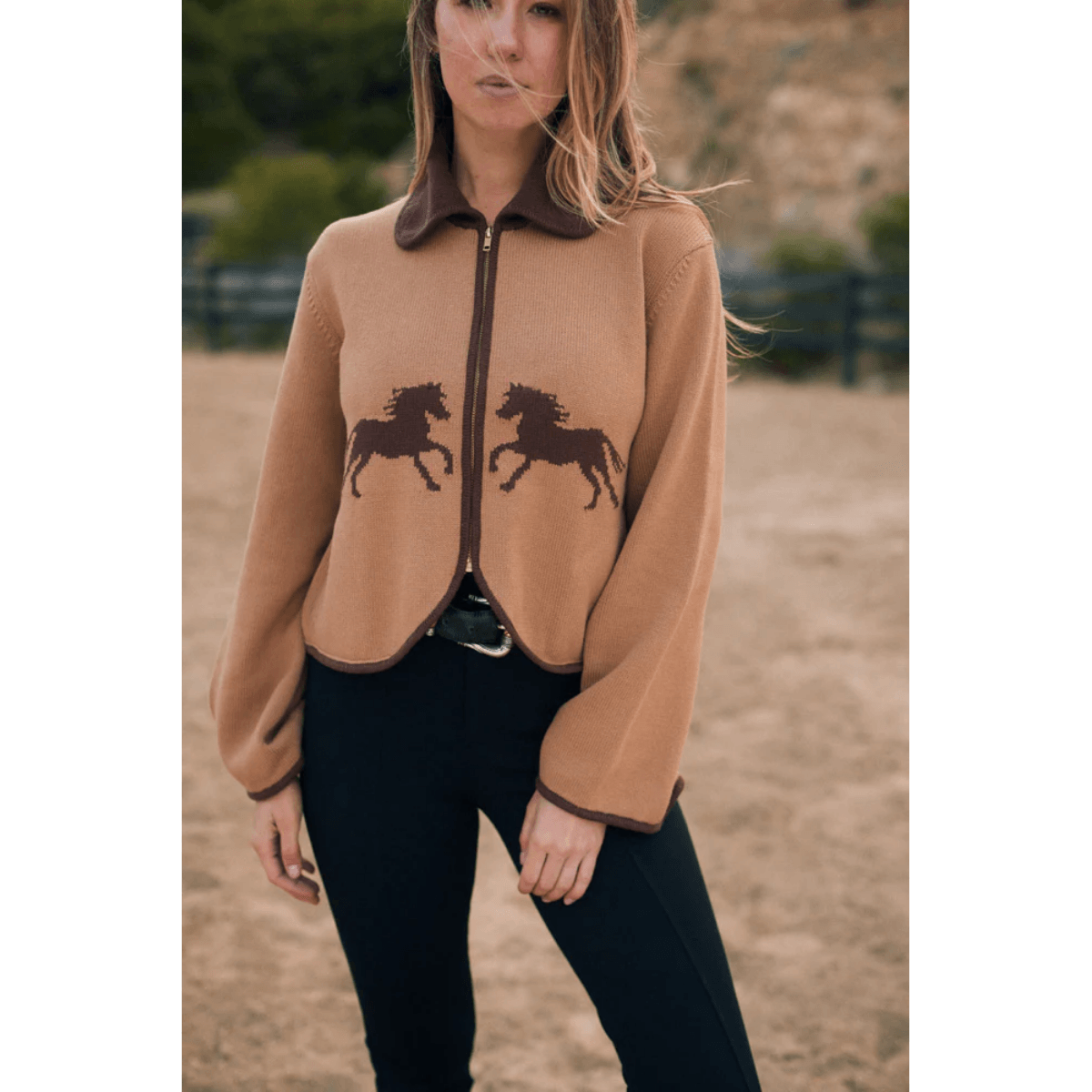 Solid Citizen Parker Cropped Equestrian Sweater