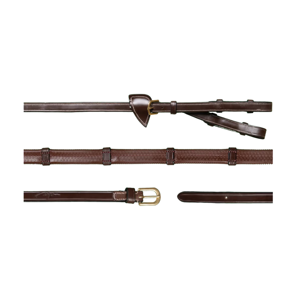 Dy'on 1/2 Converter Rubber Reins With 7 Leather Loops D Collection