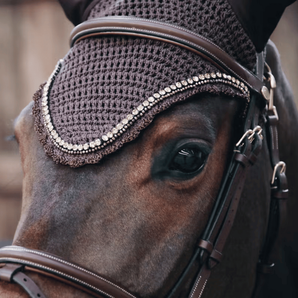 Kentucky Horsewear Wellington Stone & Pearl Long Ear Soundless Bonnet
