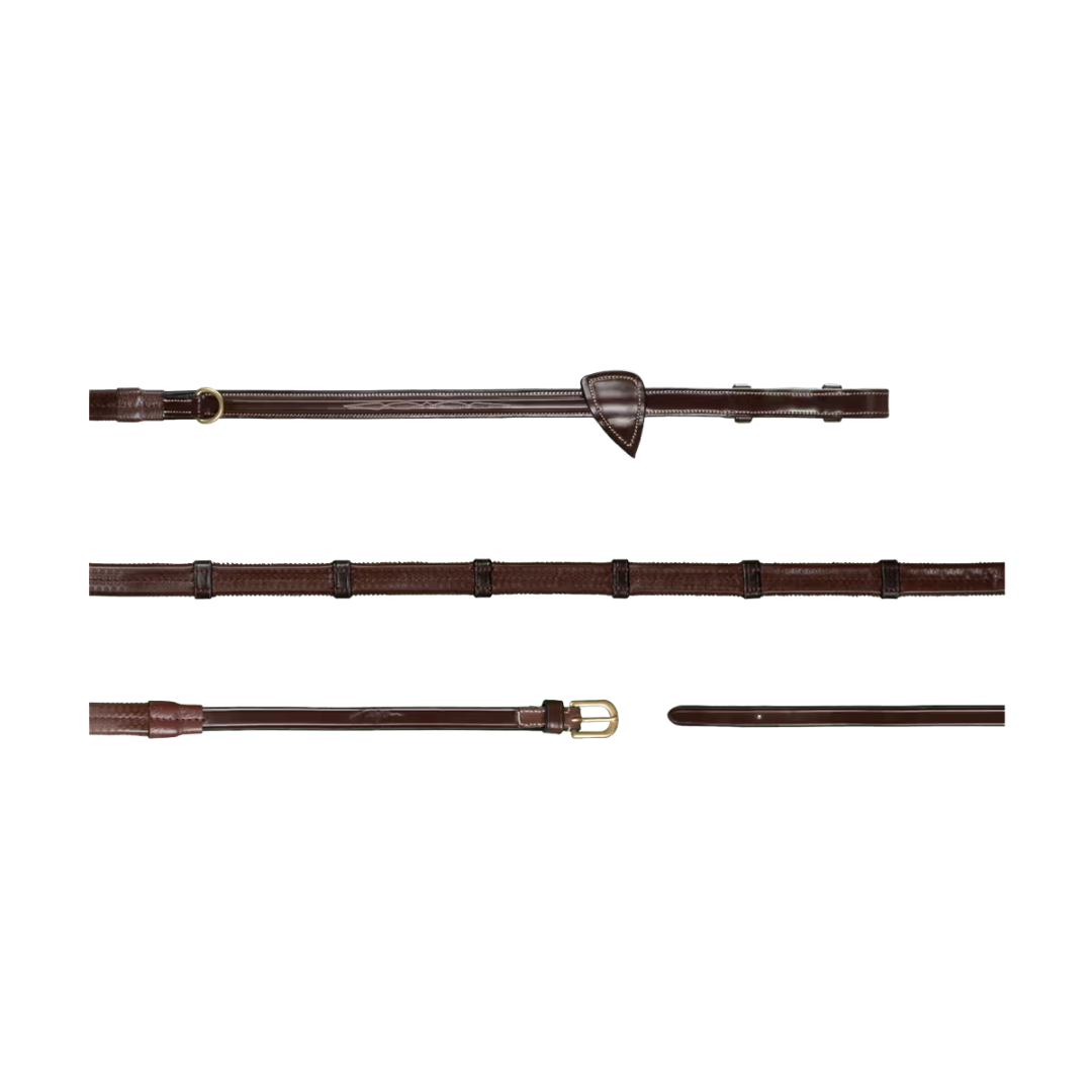 Dy'on 1/2" Howlett Reins with 7 Leather Loops D Collection