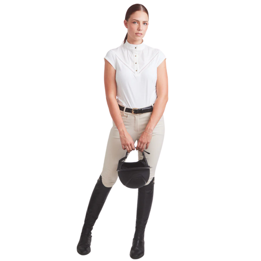 Solid Citizen Coco Cap-sleeve Equestrian Show Shirt