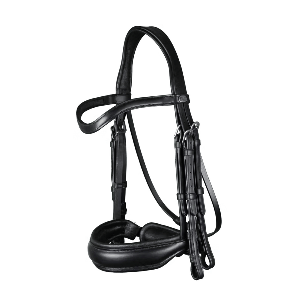 Dy'on Matte Large Crank Noseband Double Bridle