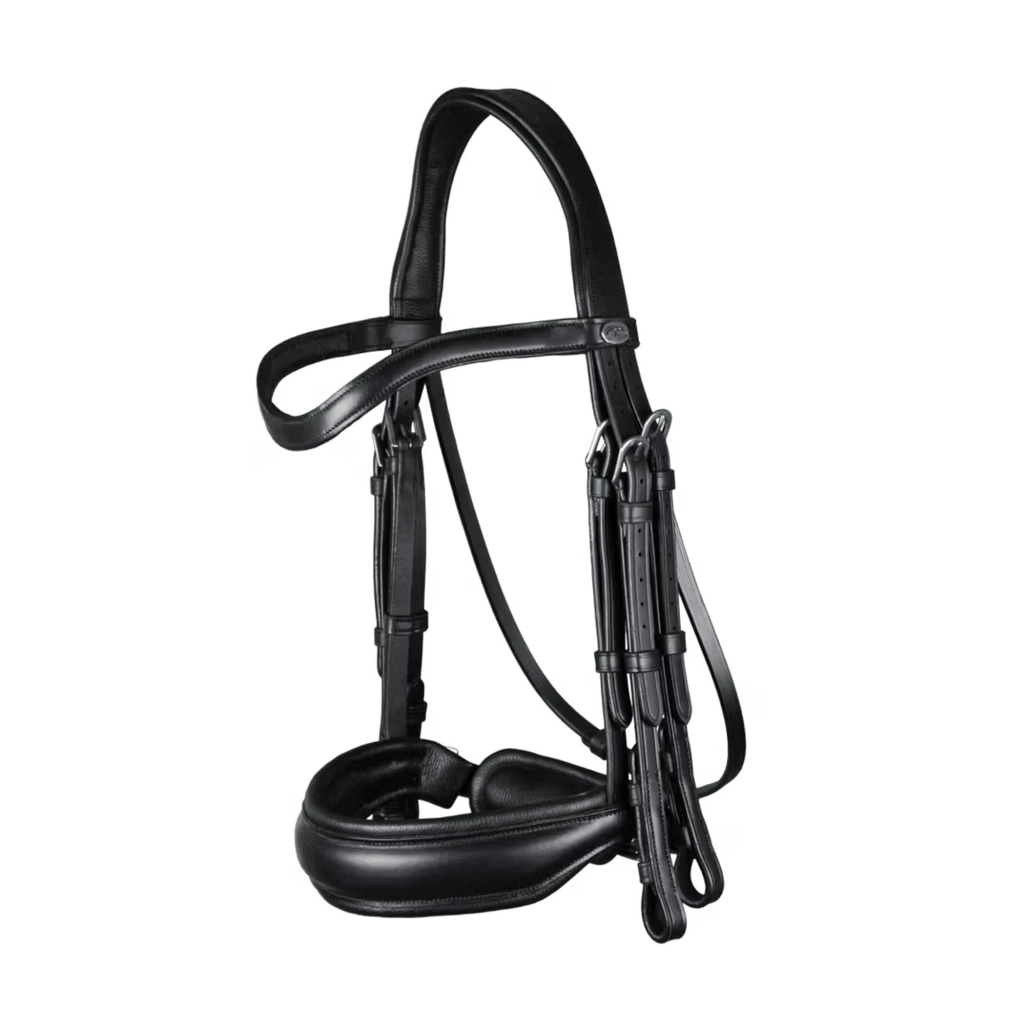 Dy'on Matte Large Crank Noseband Double Bridle