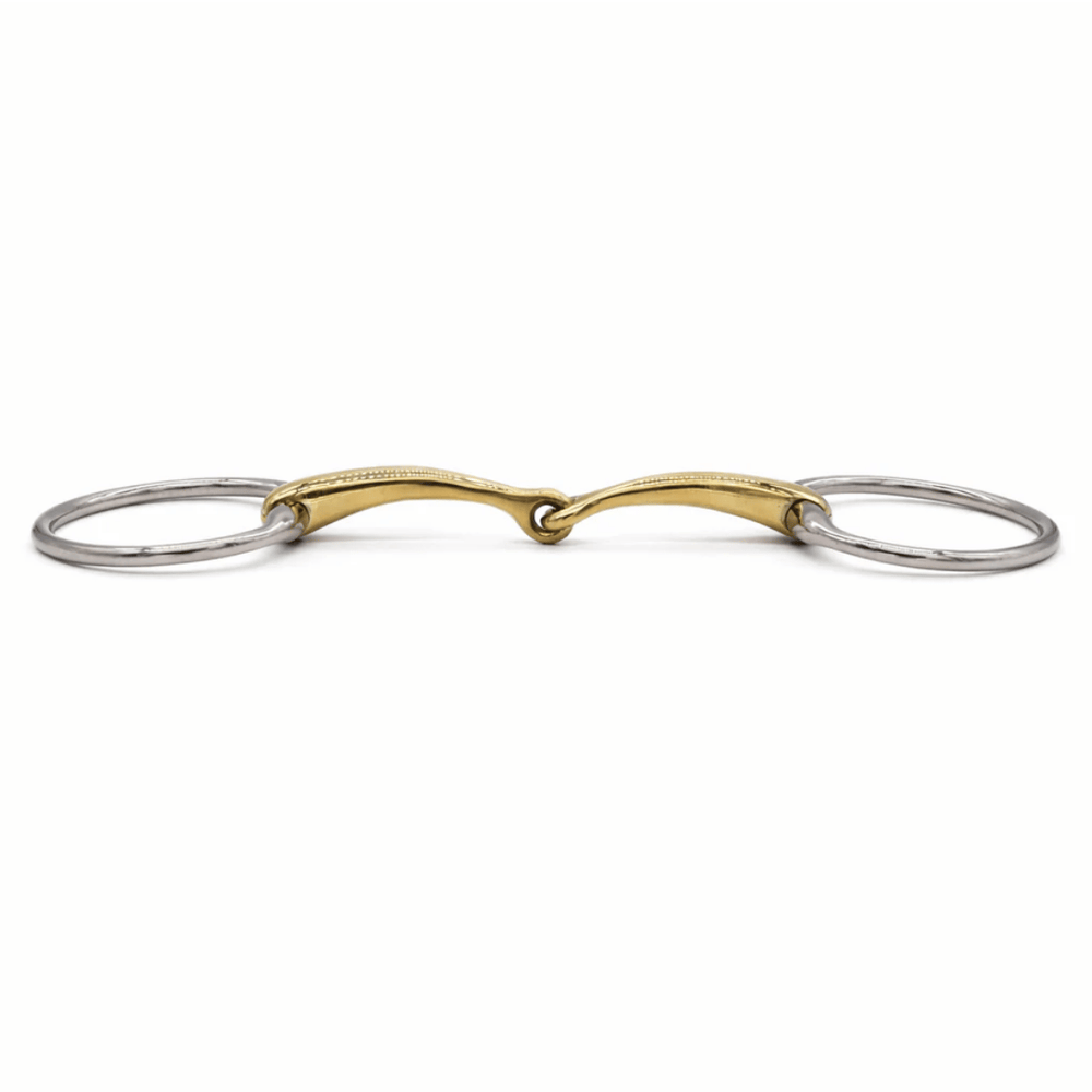 AJR Sport Single Jointed Golden Ease Eggbutt Bit