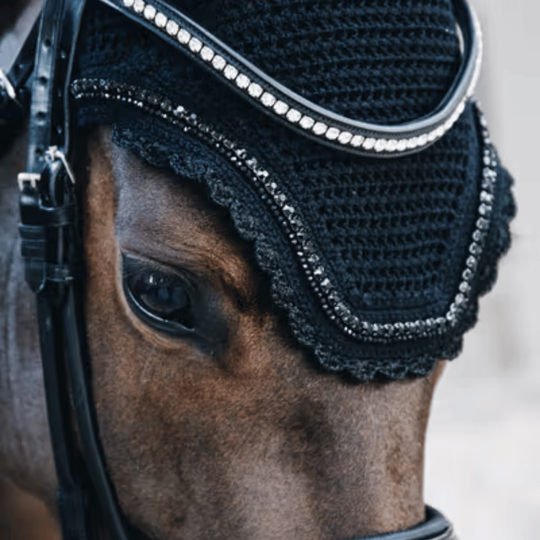 Kentucky Horsewear Wellington Stone & Pearl Soundless Ear Bonnet