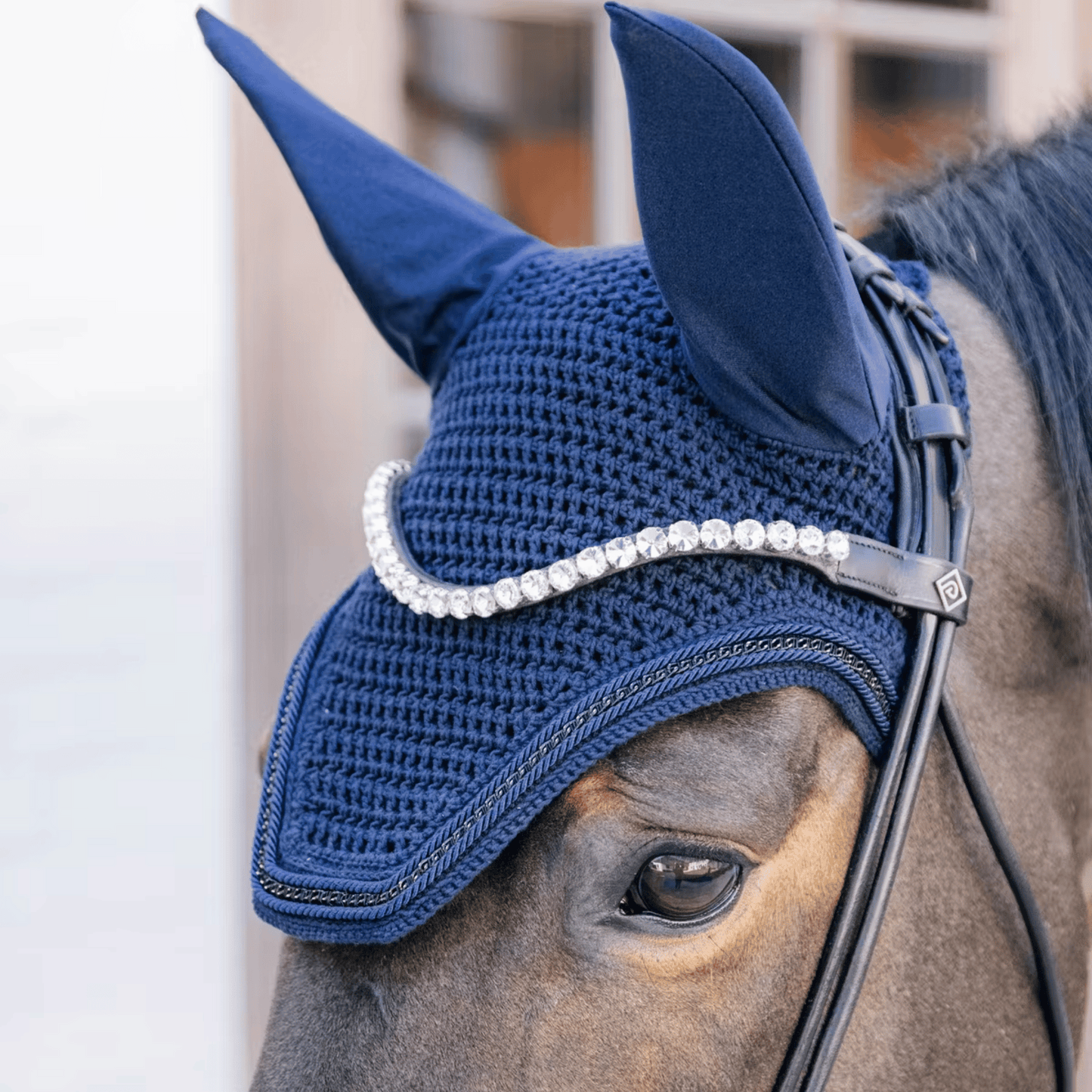 Kentucky Horsewear Wellington Metal Chain Soundless Ear Bonnet