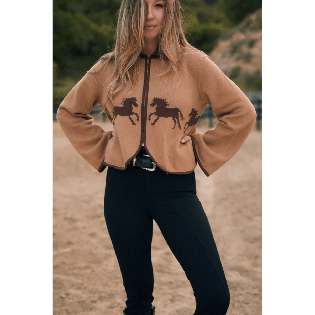 Solid Citizen Parker Cropped Equestrian Sweater