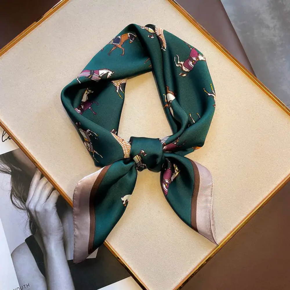 Equestrian Snaffle Bit Scarf 100% Silk