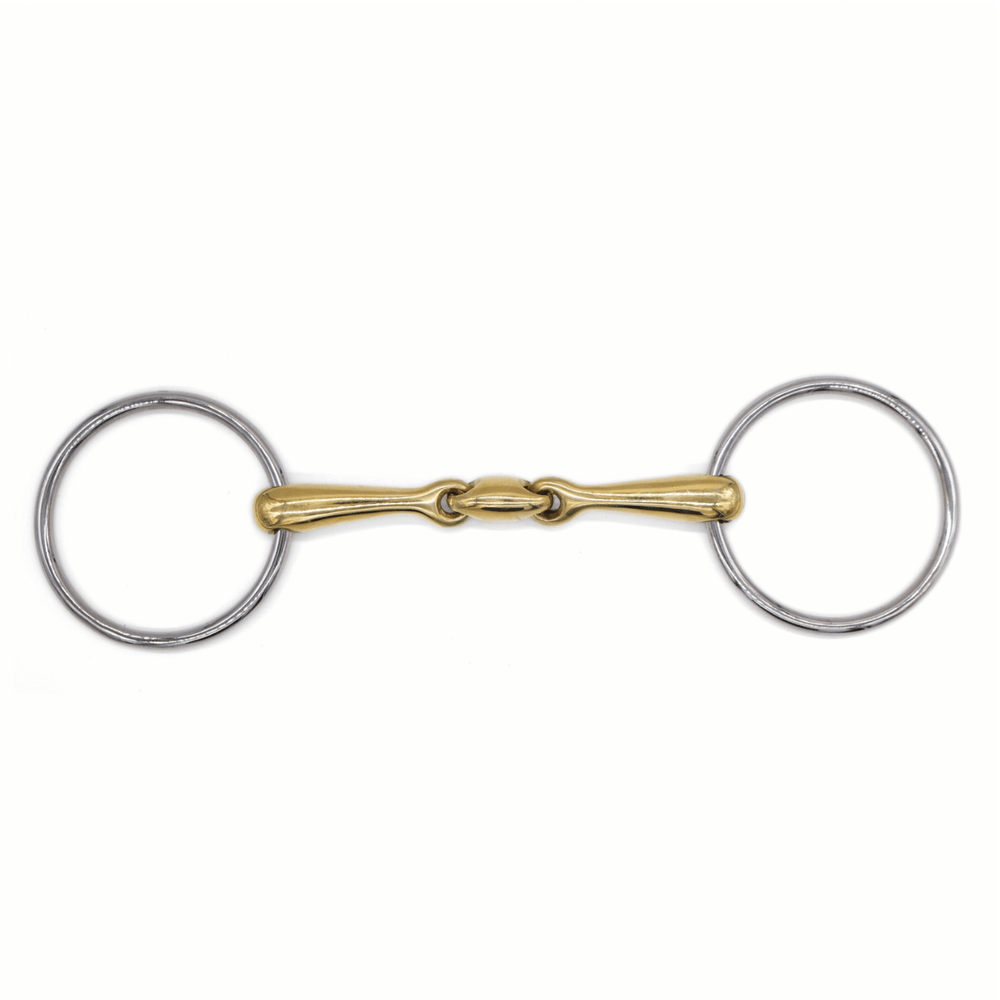 AJR Sport Double Jointed Golden Ease Loose Ring Bit