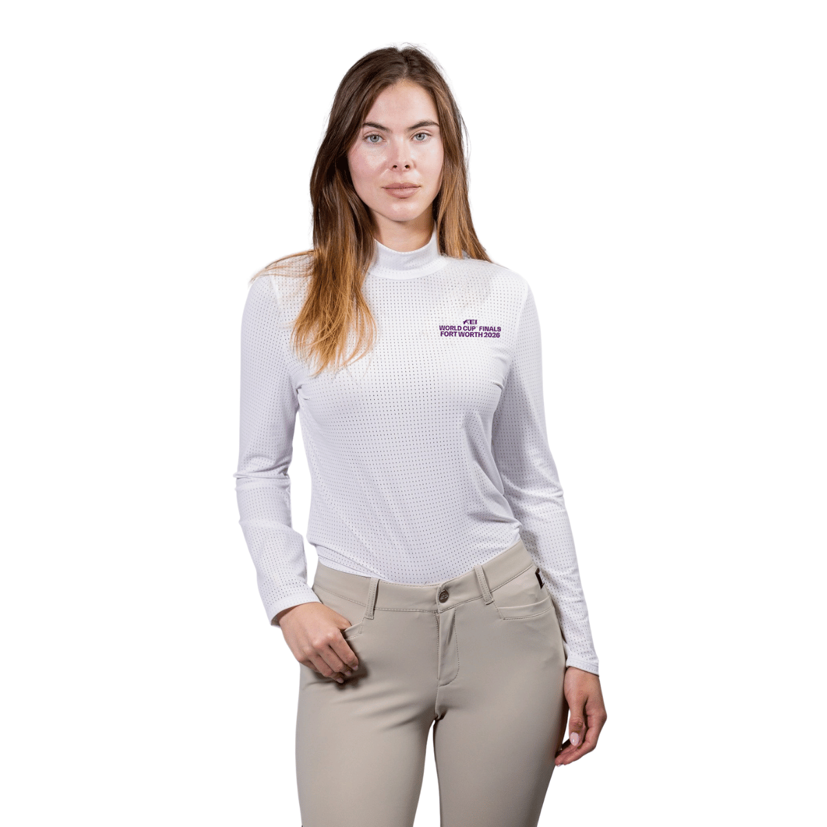 Equisite Alesia Long Sleeve Mockneck Officially Licensed FEI™ World Cup™ Finals Fort Worth 2026 Merchandise