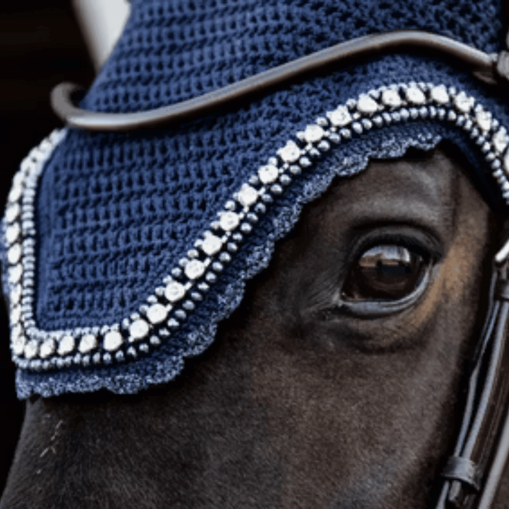Kentucky Horsewear Wellington Big Stone & Pearl Ear Bonnet