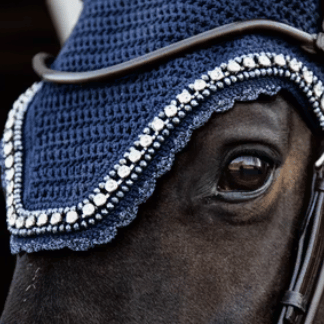 Kentucky Horsewear Wellington Big Stone & Pearl Ear Bonnet
