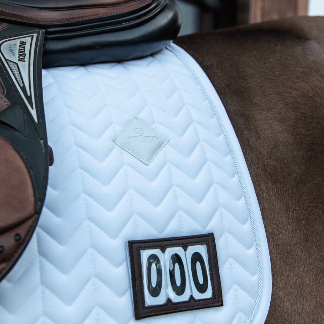 Kentucky Horsewear Fishbone Saddle Pad with Numbers