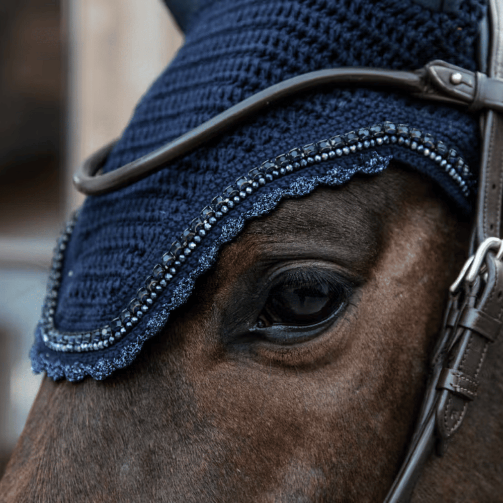 Kentucky Horsewear Wellington Stone & Pearl Soundless Ear Bonnet