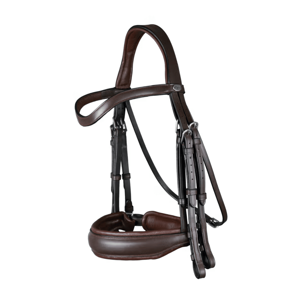Dy'on Matte Large Crank Noseband Double Bridle