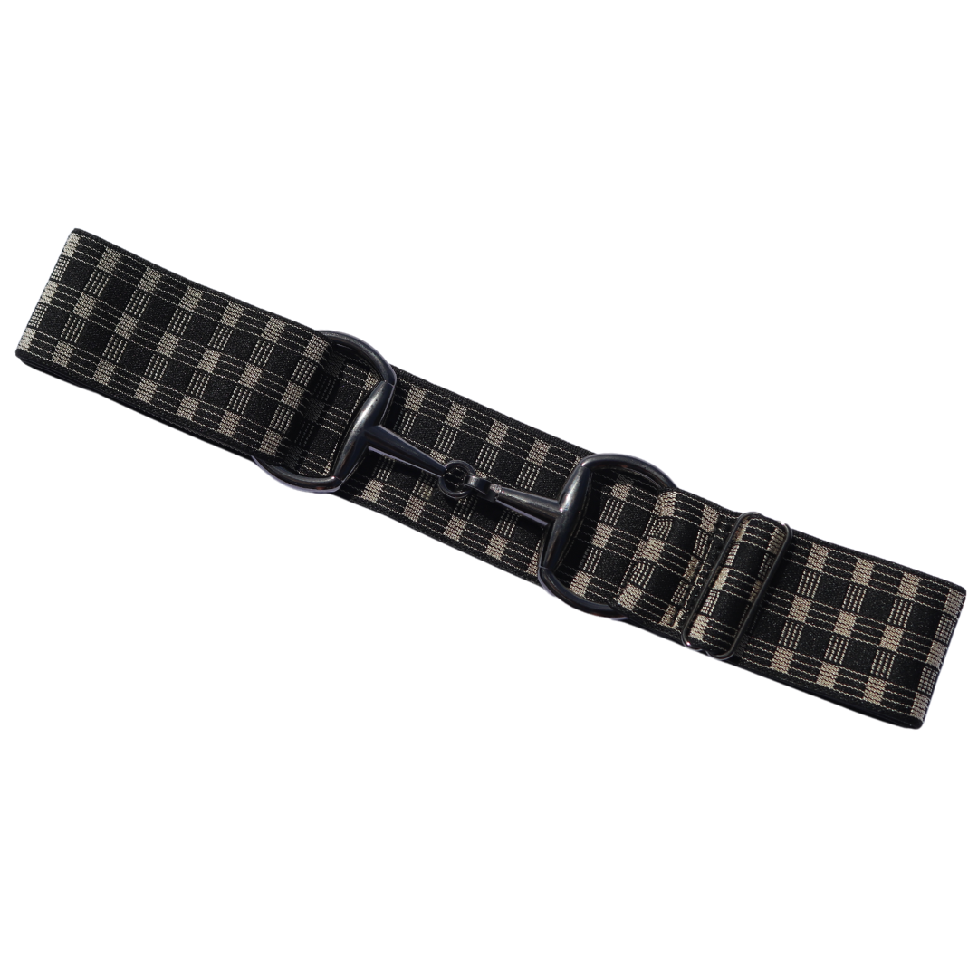 Divine Equestrian Snaffle Comfort Fit Belt - Black & White Checkered