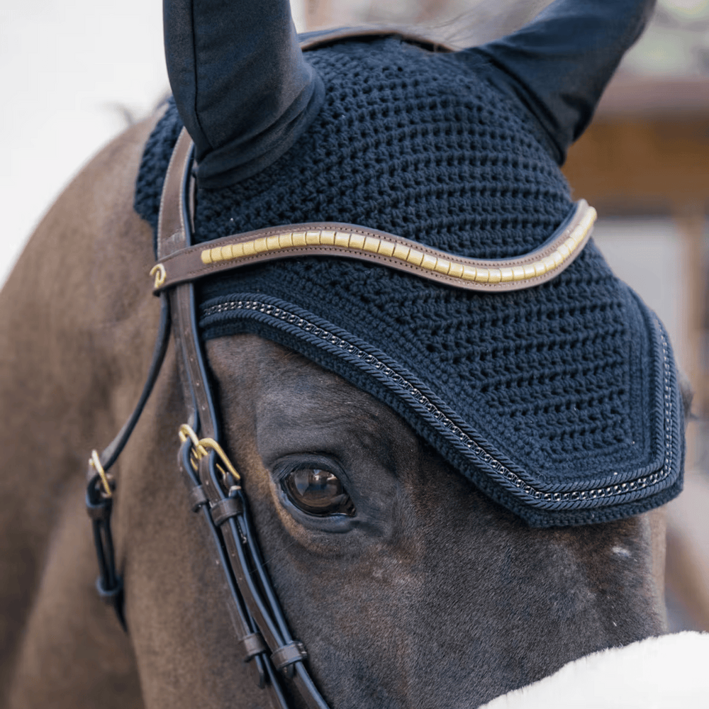 Kentucky Horsewear Wellington Metal Chain Soundless Ear Bonnet