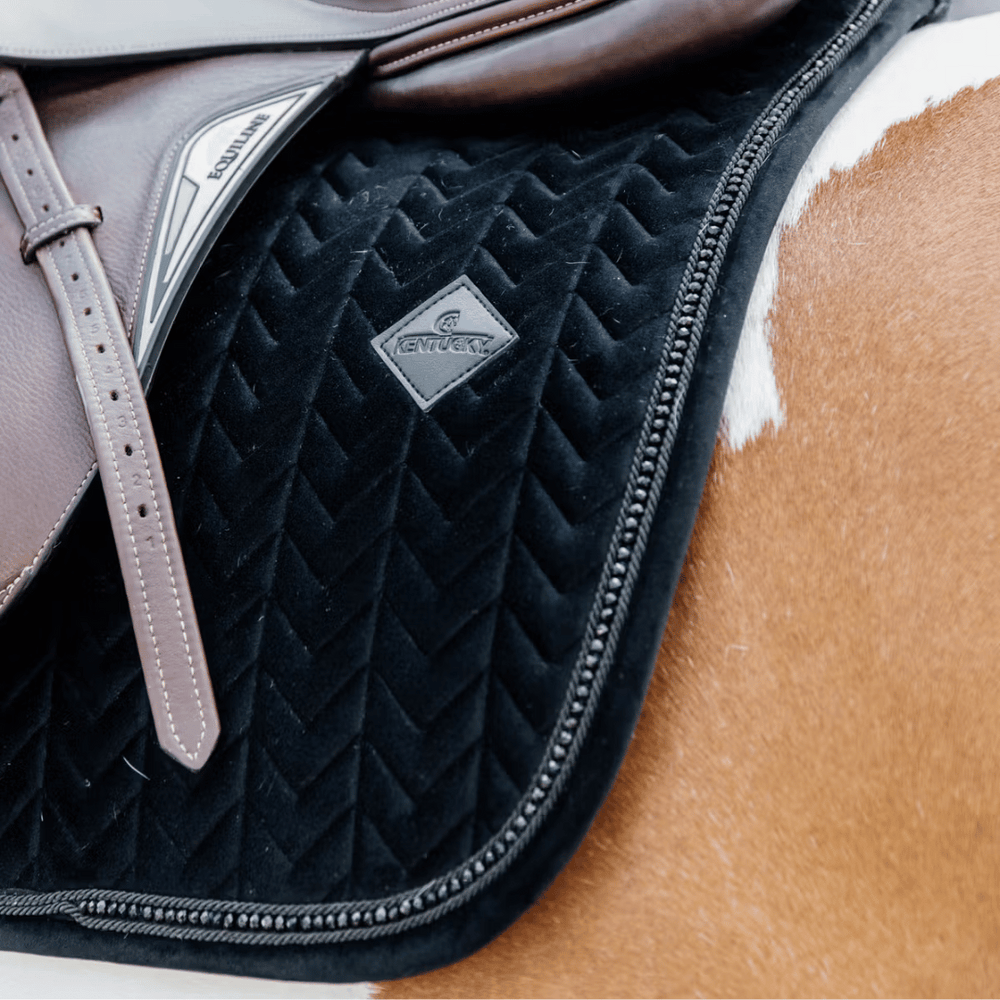 Kentucky Horsewear Velvet Saddle Pad with Pearls