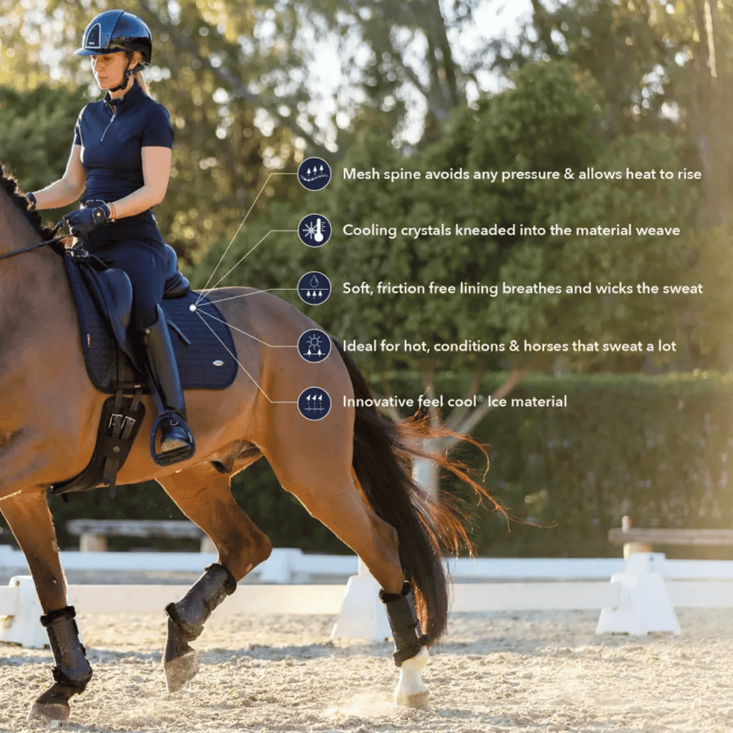 LeMieux Self-Cool Dressage Sqaure Pad