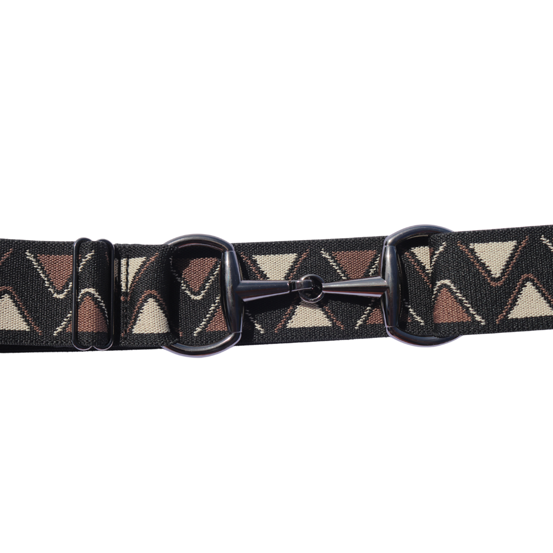 Divine Equestrian Snaffle Comfort Fit Belt - Black, Brown, Cream Wave