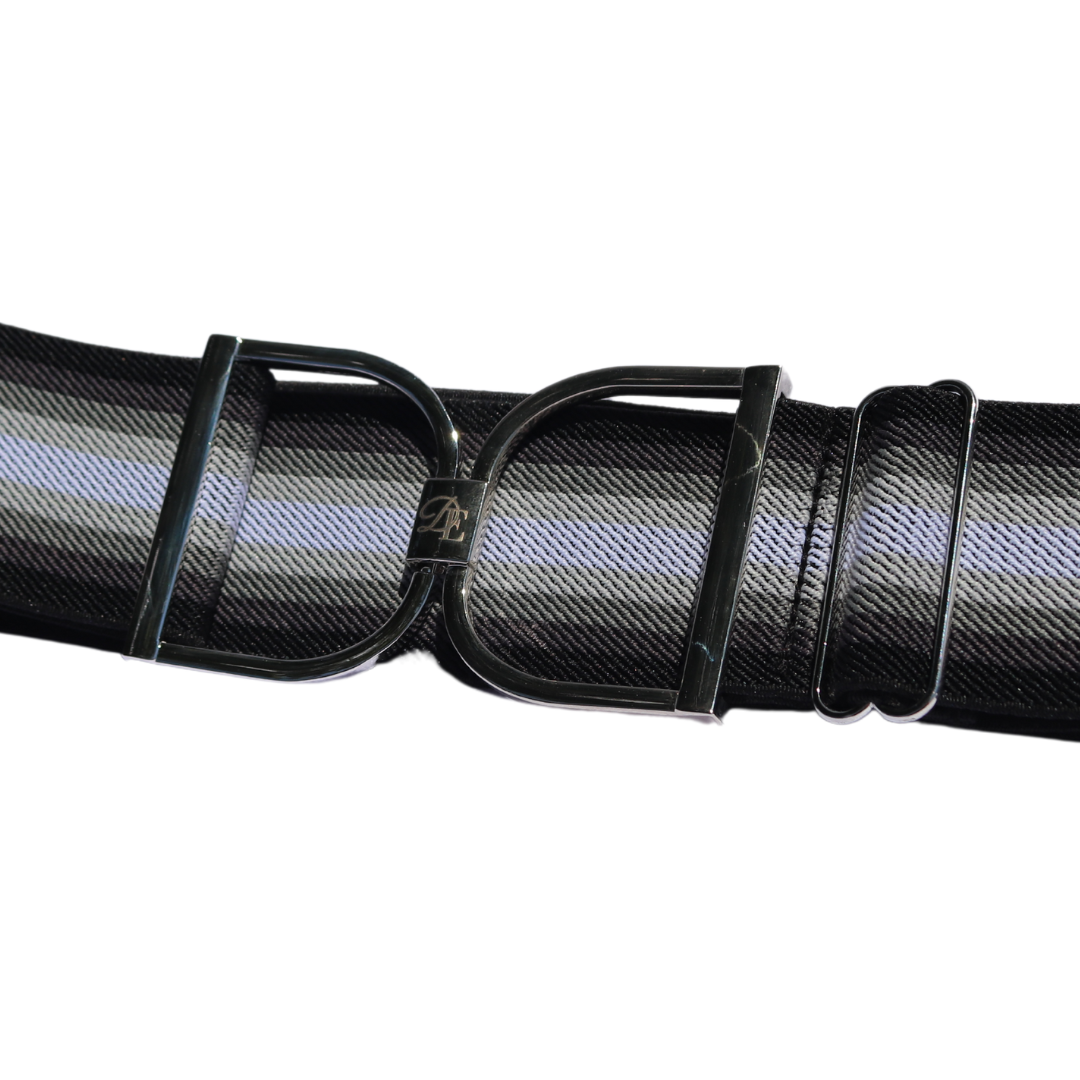 Divine Equestrian Snaffle Comfort Fit Belt - Black & White Ombre