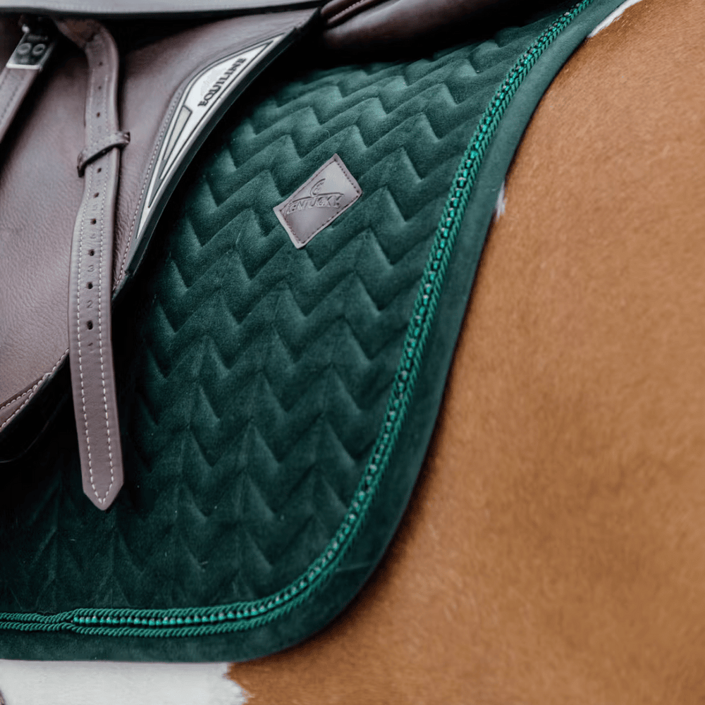 Kentucky Horsewear Velvet Saddle Pad with Pearls