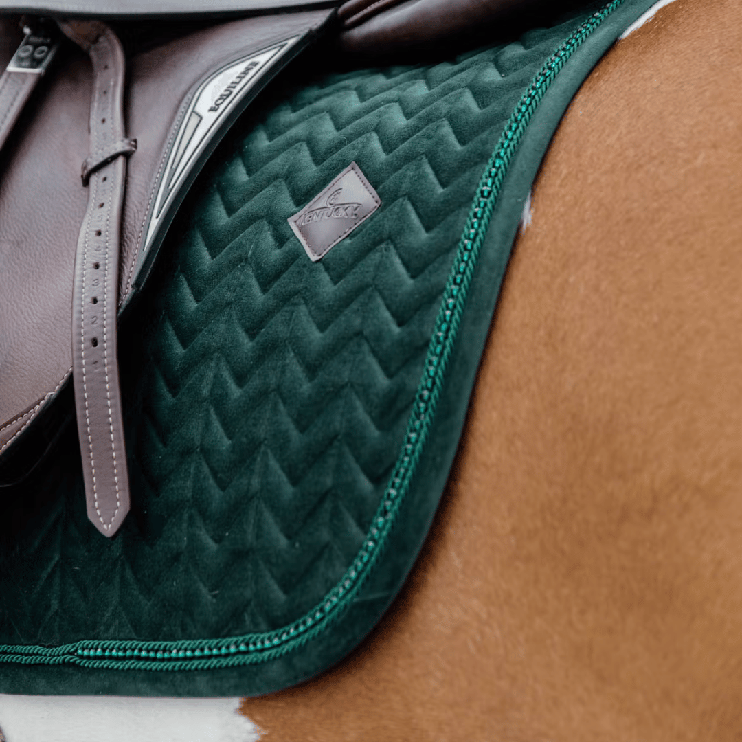 Kentucky Horsewear Velvet Saddle Pad with Pearls