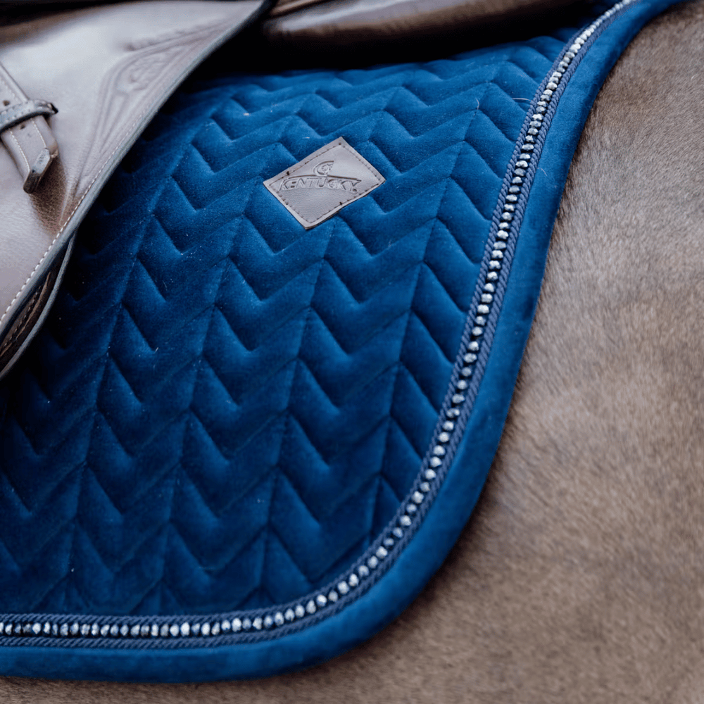 Kentucky Horsewear Velvet Saddle Pad with Pearls