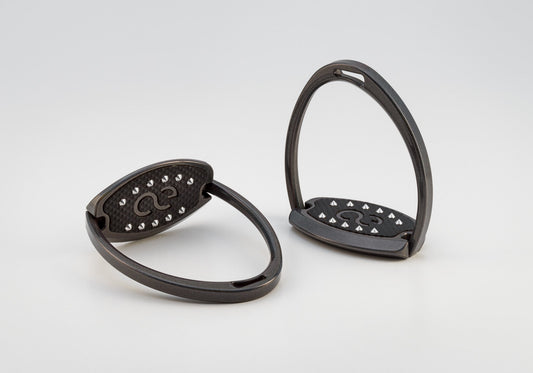 American Equus "Elite" English Stirrups Holographic Black